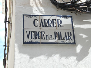 Street in Javea where you will find the art gallery