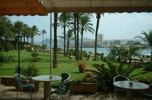 Javea Parador garden on Arenal Beach