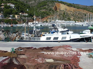 javea port fishing boats