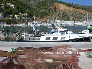 javea port fishing boats 